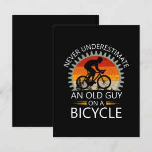  Never Underestimate An Old Guy On A Bicycle Card
