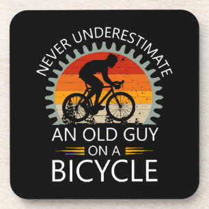 Never Underestimate An Old Guy On A Bicycle Coaster