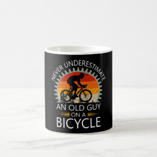 Never Underestimate An Old Guy On A Bicycle Coffee Mug