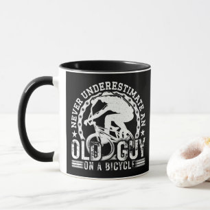 Never Underestimate An Old Guy On A Bicycle Funny  Mug