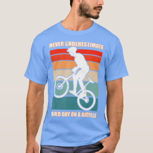 Never Underestimate An Old Guy On A Bicycle Retro T-Shirt