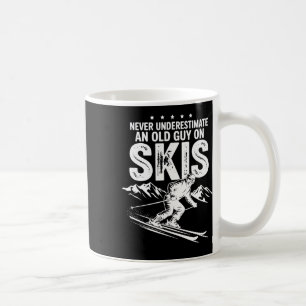 Never Underestimate An Old Guy On Skis Extreme Spo Coffee Mug