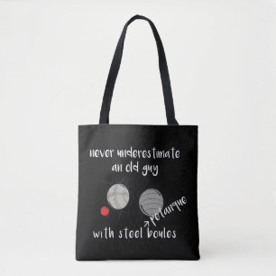 Never Underestimate An Old Hippie With A Cat Funny Tote Bag