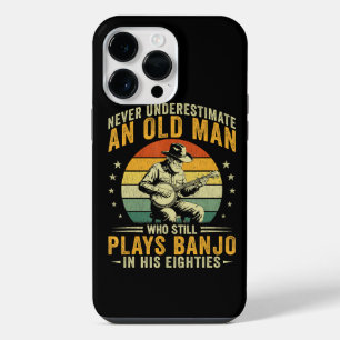 Never Underestimate An Old Man Plays Banjo iPhone 14 Pro Max Case