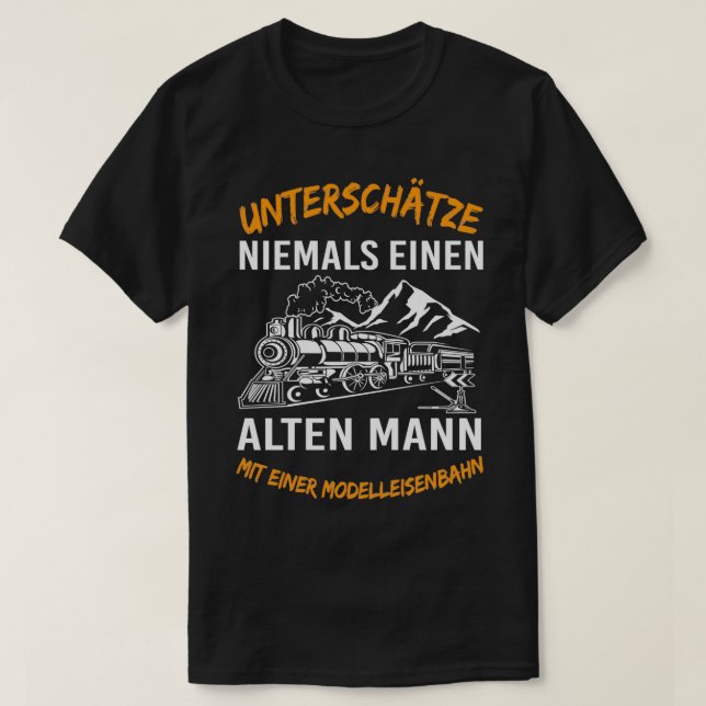 Never Underestimate An Old Man T-Shirt (Design Front)