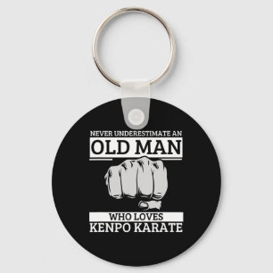 Never Underestimate An Old Man Who Loves Kenpo Kar Key Ring