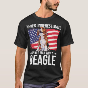 Never Underestimate An Old Man With A Beagle T-Shirt