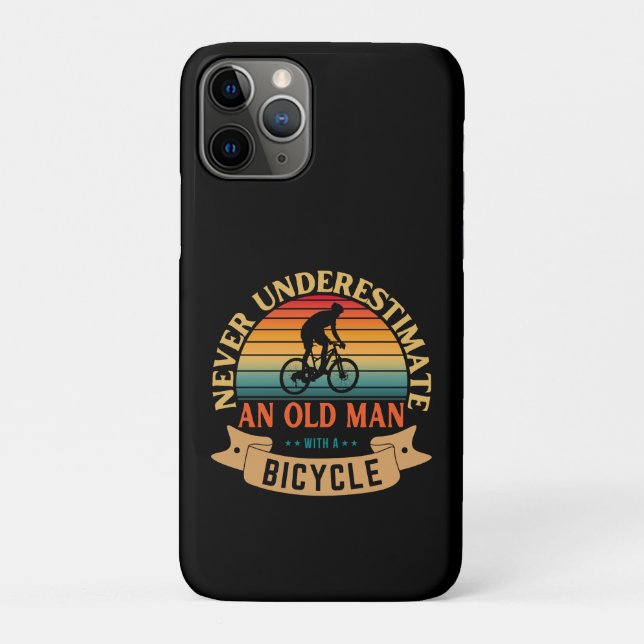 Never underestimate an old man with a bicycle Case-Mate iPhone case (Back)