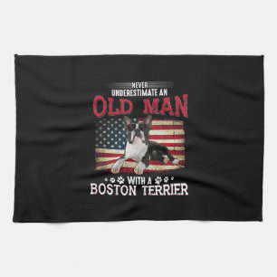 Never Underestimate An Old Man With A Boston Tea Towel
