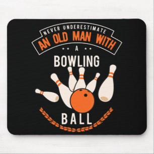 Never underestimate an old man with a bowling ball mouse mat