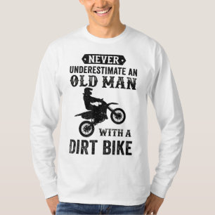 Never Underestimate an Old Man with a Dirt Bike Gi T-Shirt