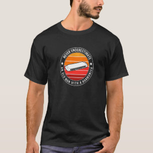 Never Underestimate An Old Man With A Harmonica 2 T-Shirt