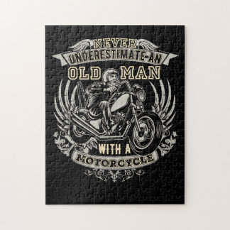 Never Underestimate An Old Man With A Motorcycle Jigsaw Puzzle