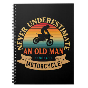 Never underestimate an old man with a motorcycle notebook