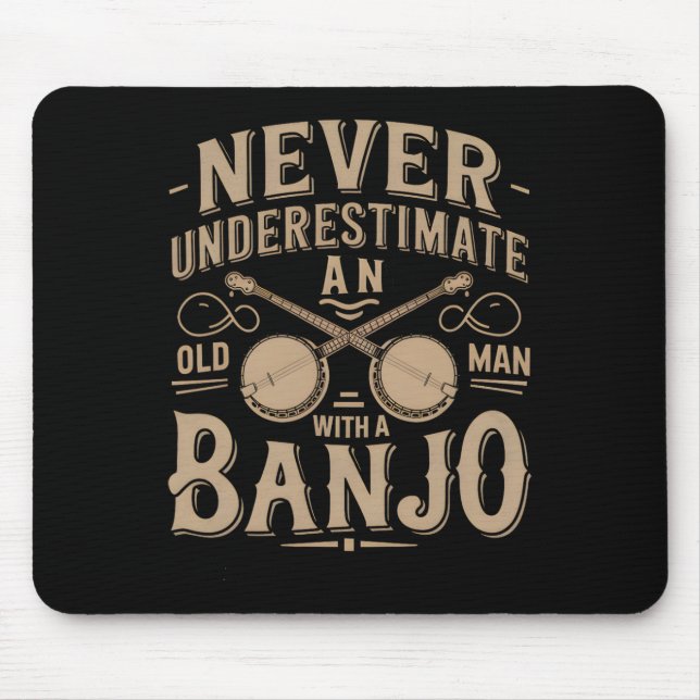 Never Underestimate An Old Man With A Njo Player  Mouse Mat (Front)