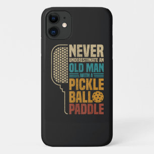 Never Underestimate an Old Man with A Pickleball iPhone 11 Case