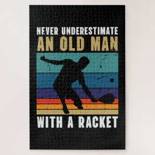 Never underestimate an old man with a pickleball jigsaw puzzle