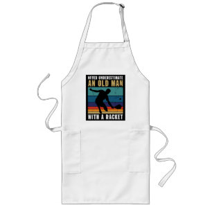 Never underestimate an old man with a pickleball long apron