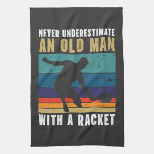 Never underestimate an old man with a pickleball tea towel