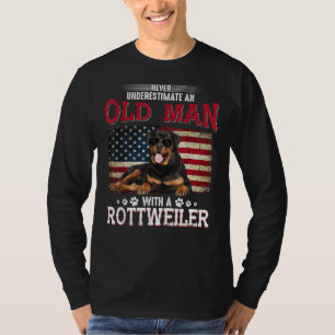 Never Underestimate An Old Man With A Rottweiler 3 T-Shirt