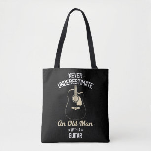 Never Underestimate an Old Man with Acoustic Guita Tote Bag