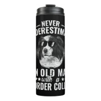 Never Underestimate An Old Man with Border Collie 