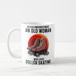 Never Underestimate An Old Woman Who Loves Roller  Coffee Mug