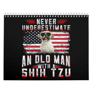Never Underestimate An Old Woman With A Shih Tzu Calendar
