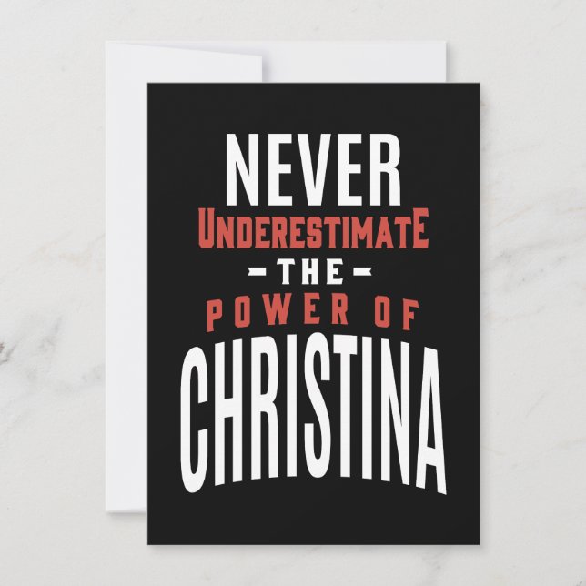 Never Underestimate Christina (Front)