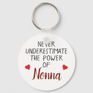 Never Underestimate Nonna Personalized Keychain