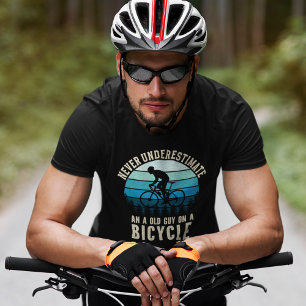 Never Underestimate old guy on a Bicycle T-Shirt