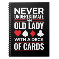 Never Underestimate Old Lady Deck of Card Bridge