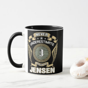 NEVER_UNDERESTIMATE_POWER_OF_A_JENSEN MUG