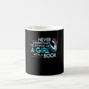 Never Underestimate Reading Book Women Coffee Mug