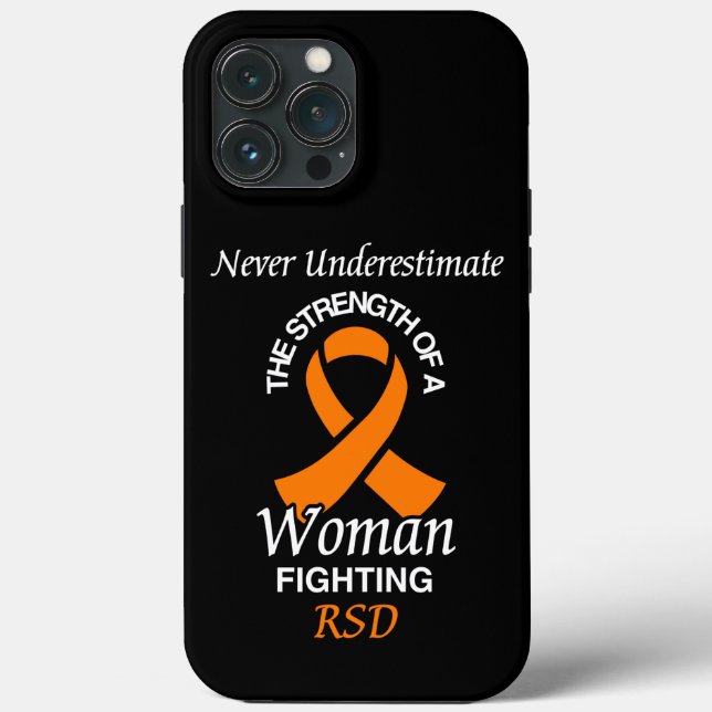 Never Underestimate/Ribbon/Woman...RSD Case-Mate iPhone Case (Back)