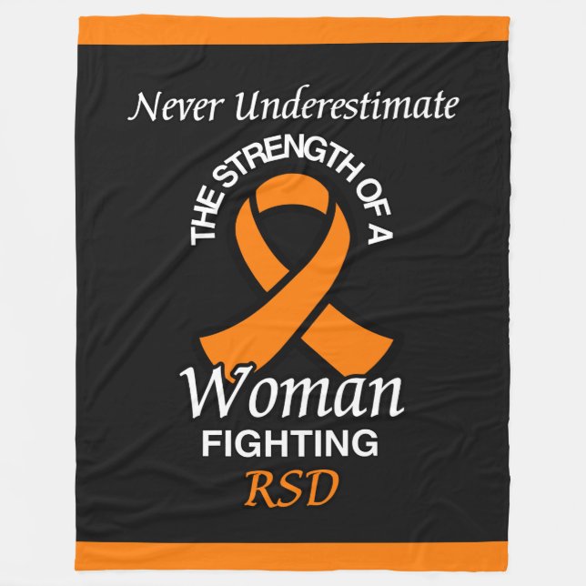 Never Underestimate/Ribbon/Woman...RSD Fleece Blanket (Front)