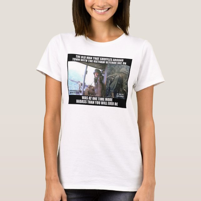 NEVER UNDERESTIMATE THAT OLD VET T-Shirt (Front)