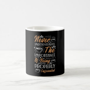 Never Underestimate the Coffee Coffee Design Mug