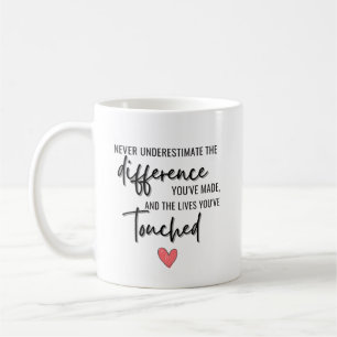 Never Underestimate the Difference Retirement Coffee Mug