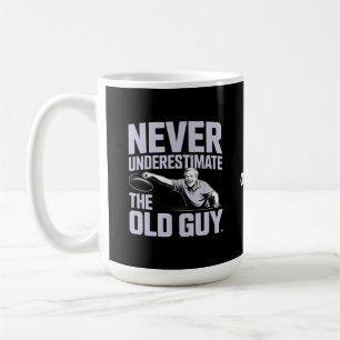 Never Underestimate The Old Guy Funny Disc Golf Coffee Mug