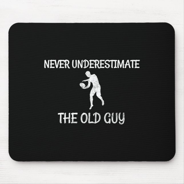 Never Underestimate The Old Guy Funny Disc Golf  Mouse Mat (Front)