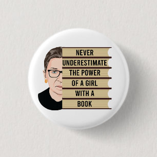 Never Underestimate The Power of a Girl 3 Cm Round Badge
