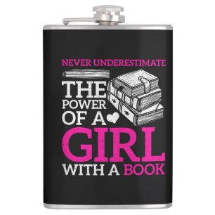 Never Underestimate The Power Of A Girl With A Boo Hip Flask