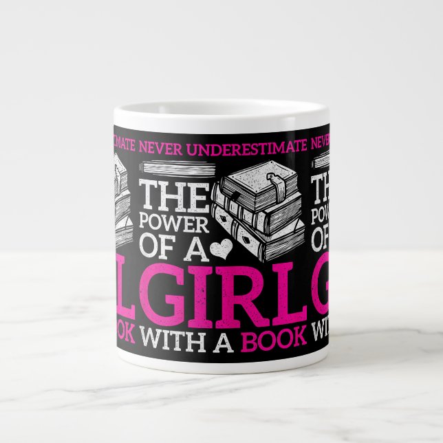 Never Underestimate The Power Of A Girl With A Boo Large Coffee Mug (Front)