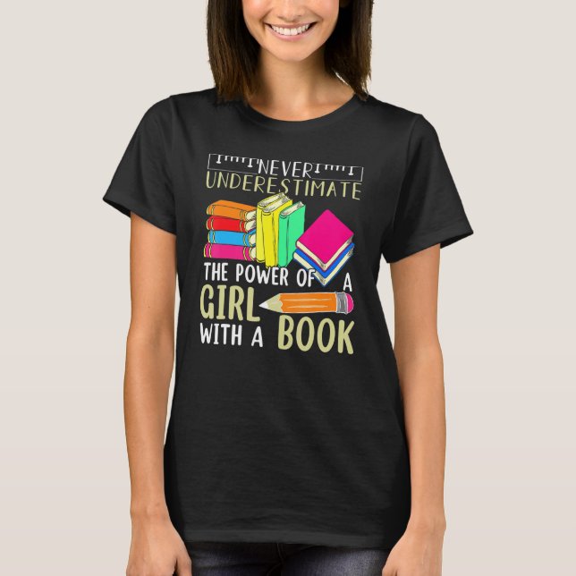 Never Underestimate The Power Of A Girl With A Boo T-Shirt (Front)