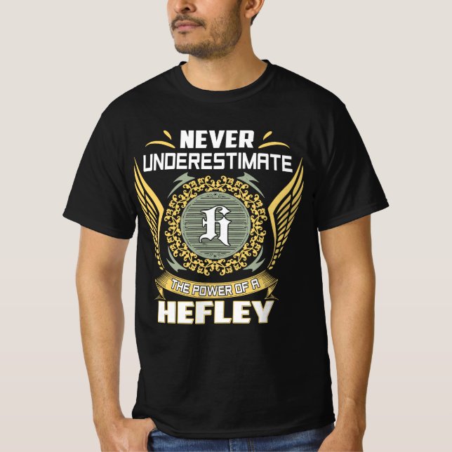 Never Underestimate The Power Of A Hefley T-Shirt (Front)