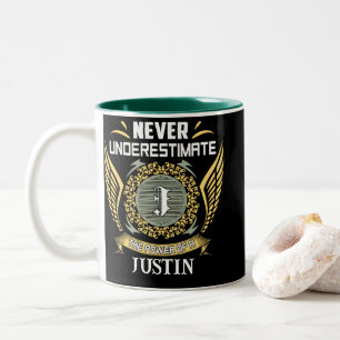 Never Underestimate The Power Of A Justin Two-Tone Coffee Mug