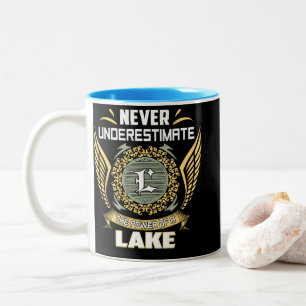 Never Underestimate The Power Of A Lake Two-Tone Coffee Mug