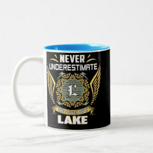 Never Underestimate The Power Of A Lake Two-Tone Coffee Mug