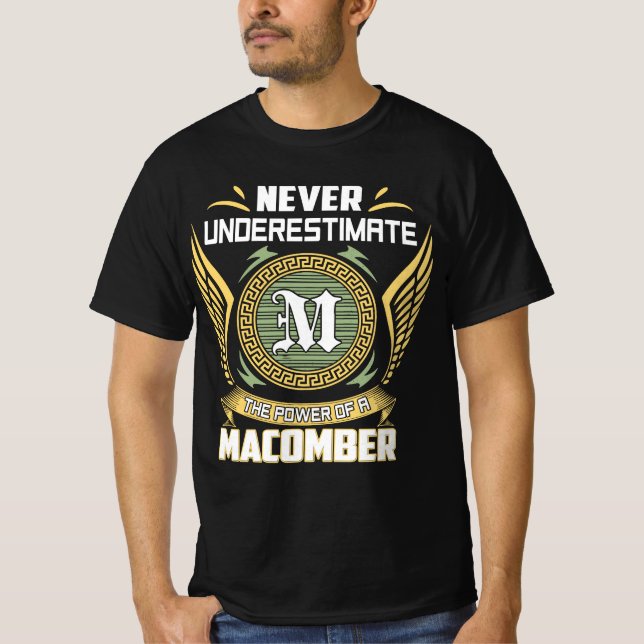Never Underestimate The Power Of A Macomber T-Shirt (Front)